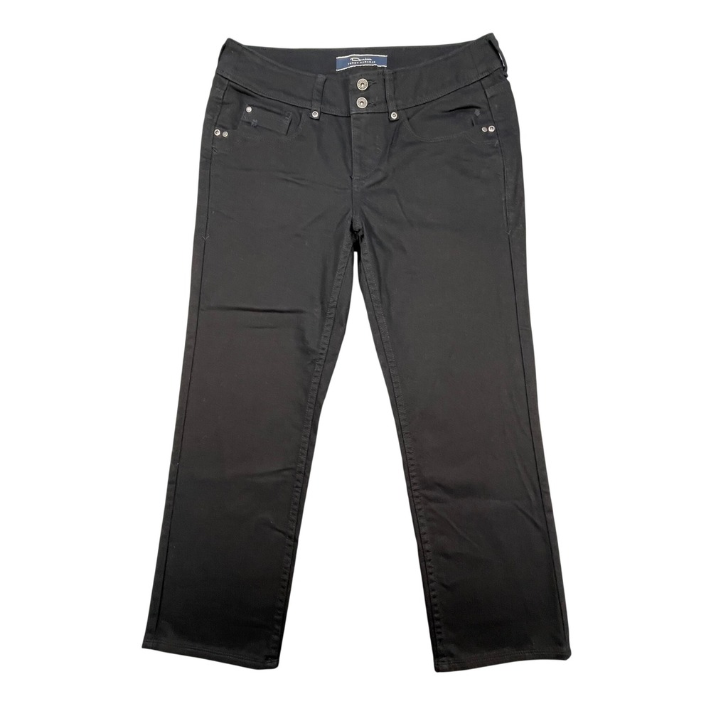 Tommy Bahama Black Sun Baked Wash Medium Rise Denim Pants Women 6